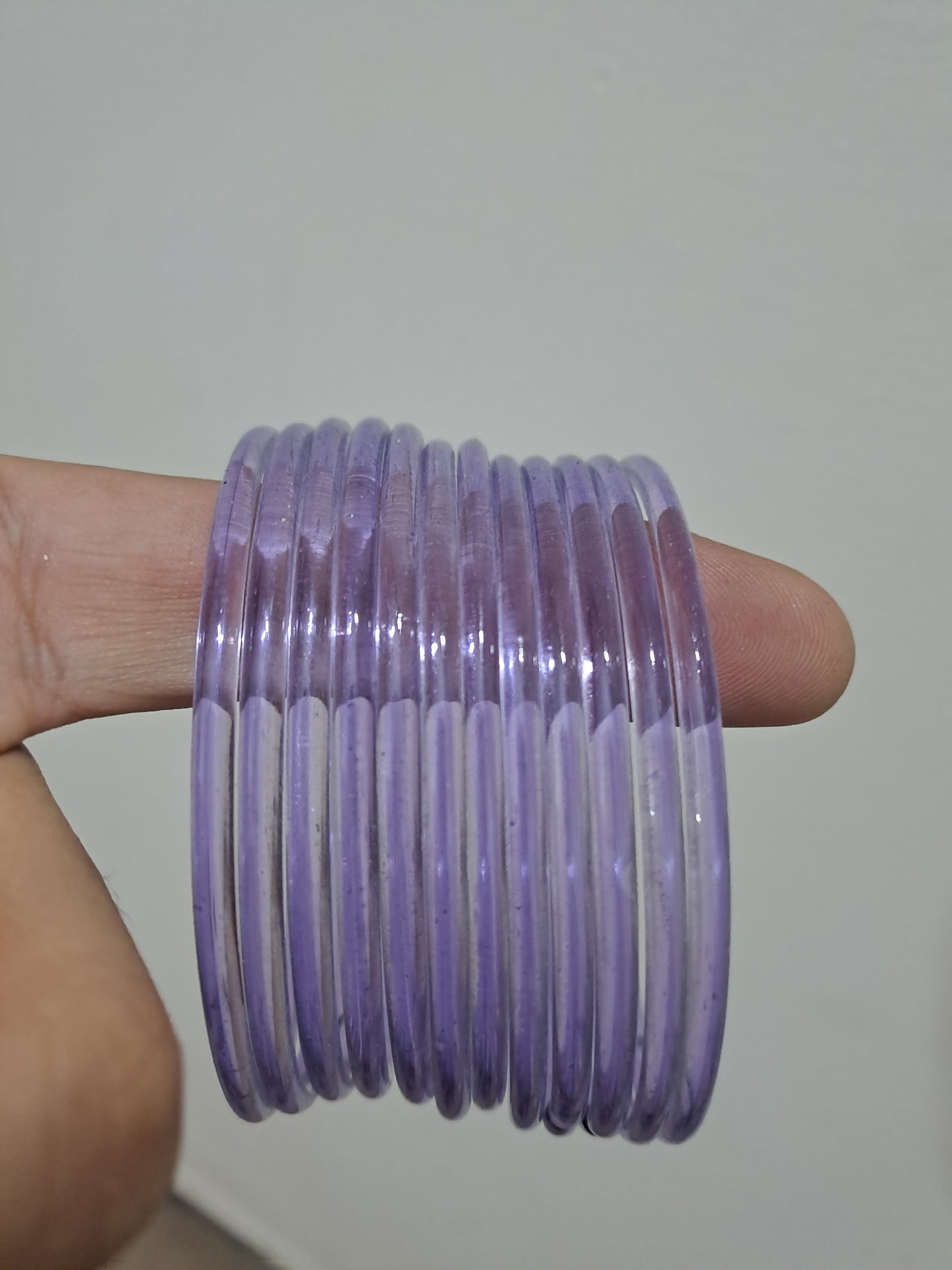 Dhai Size Premium Indian Kaanch Jelly Bangles (1 Dozen)