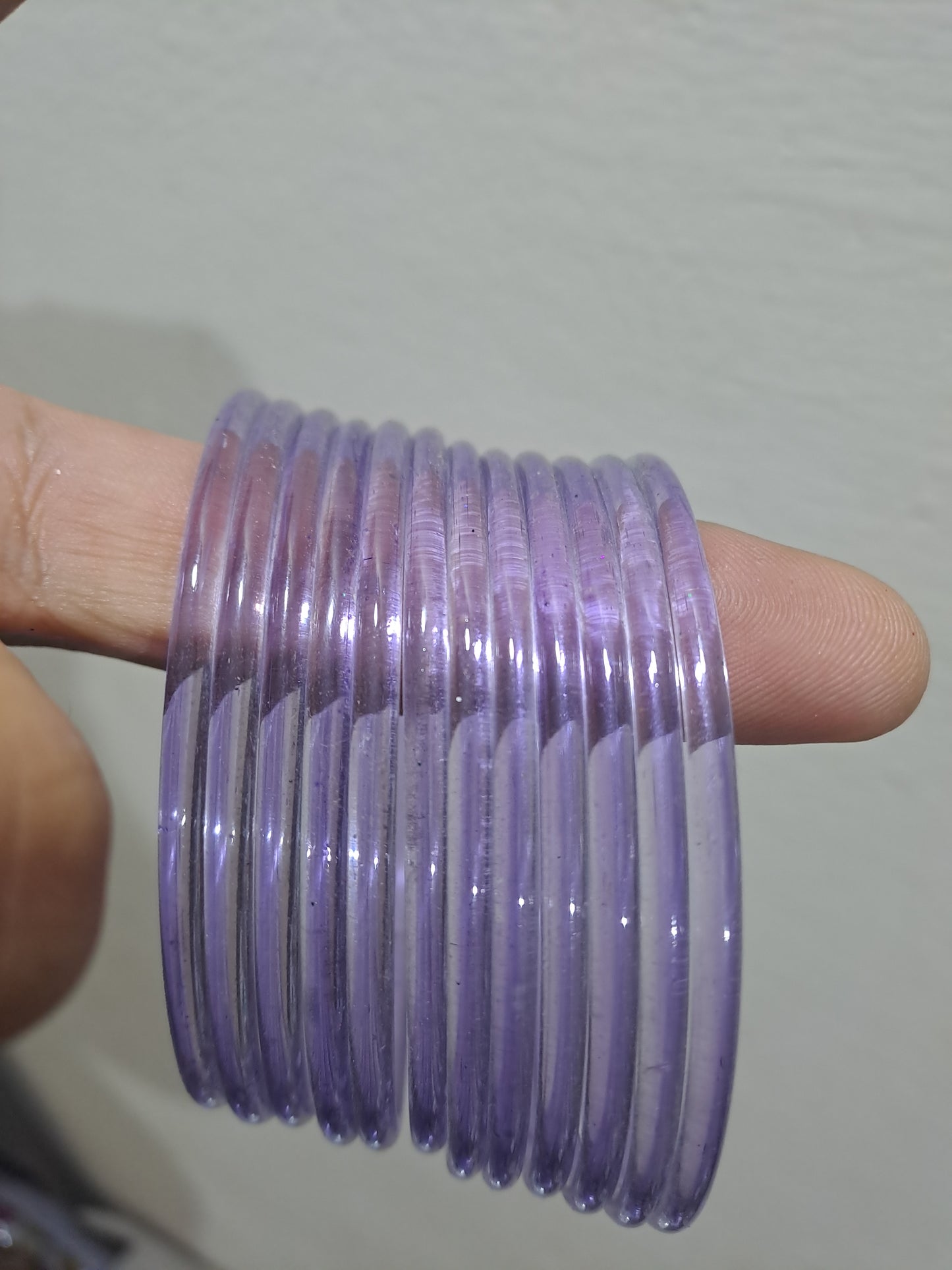 Dhai Size Premium Indian Kaanch Jelly Bangles (1 Dozen)