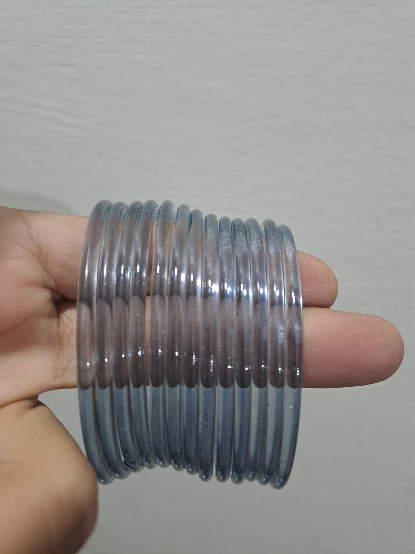 Dhai Size Premium Indian Kaanch Jelly Bangles (1 Dozen)
