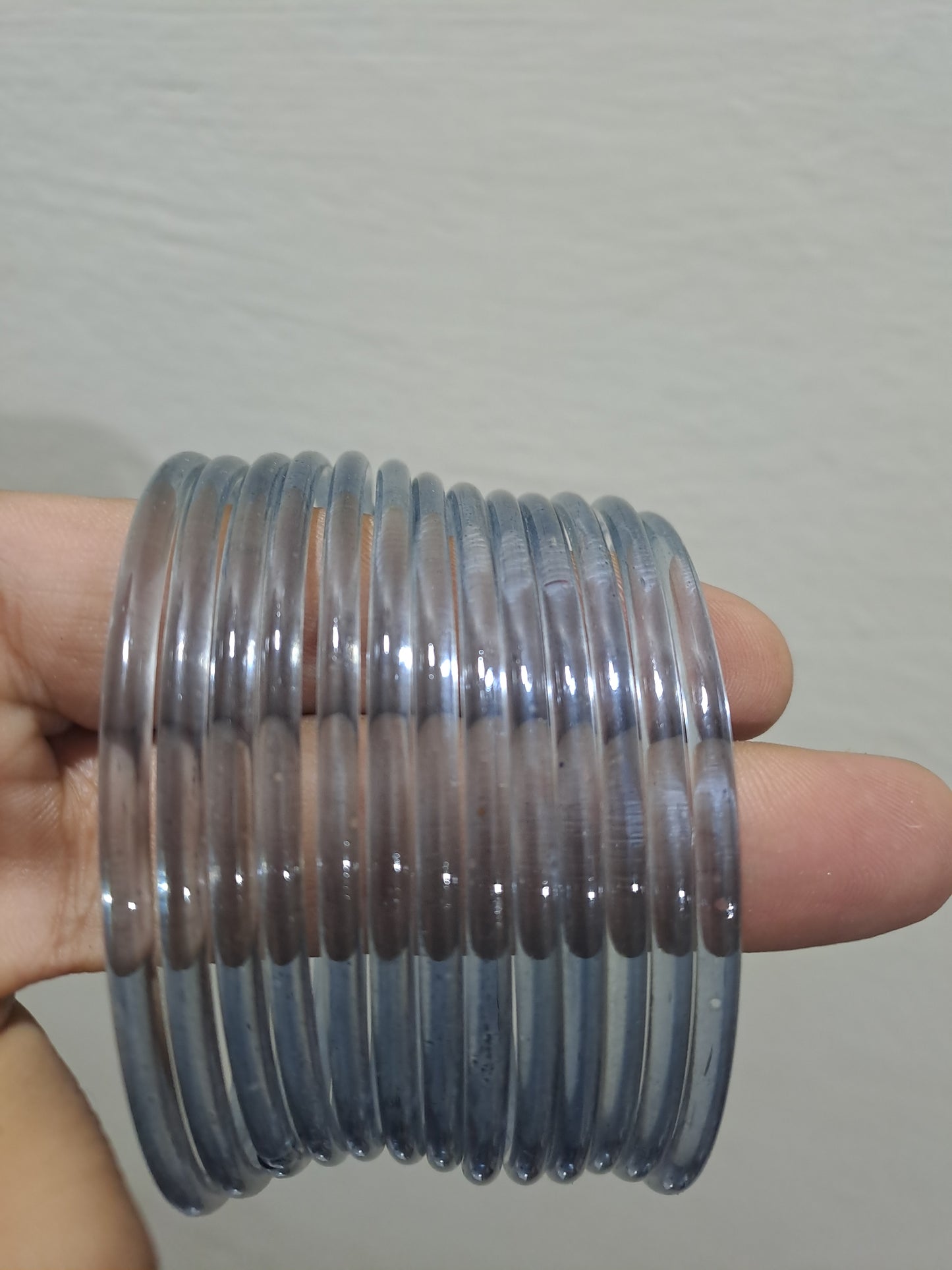 Dhai Size Premium Indian Kaanch Jelly Bangles (1 Dozen)