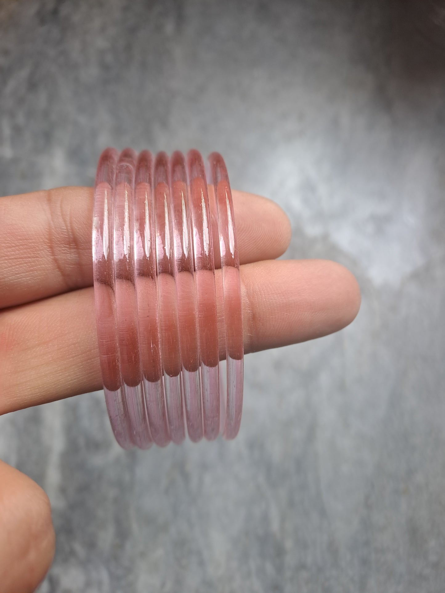 Dhai Size Premium Indian Kaanch Jelly Bangles (1 Dozen)