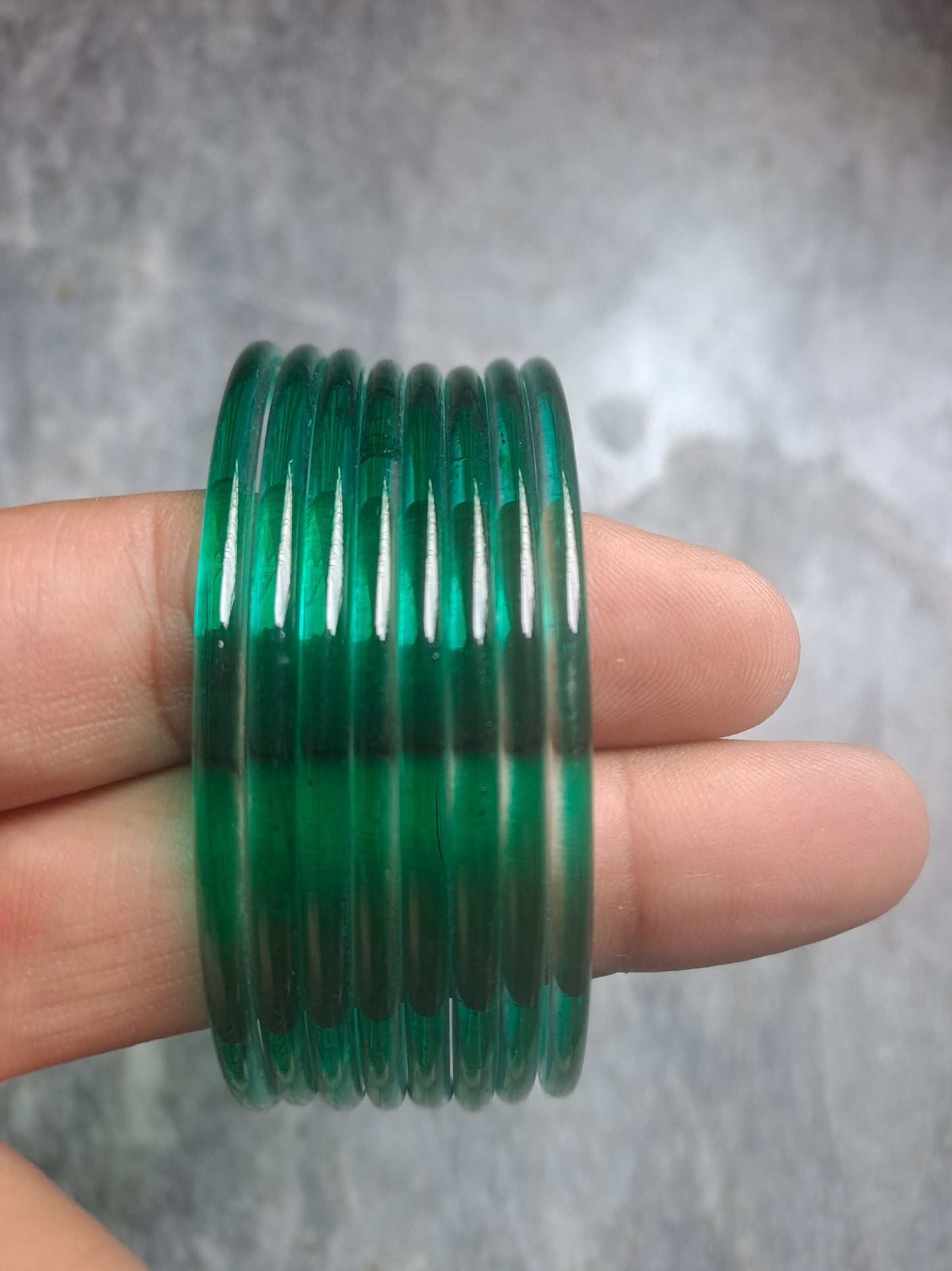 Dhai Size Premium Indian Kaanch Jelly Bangles (1 Dozen)