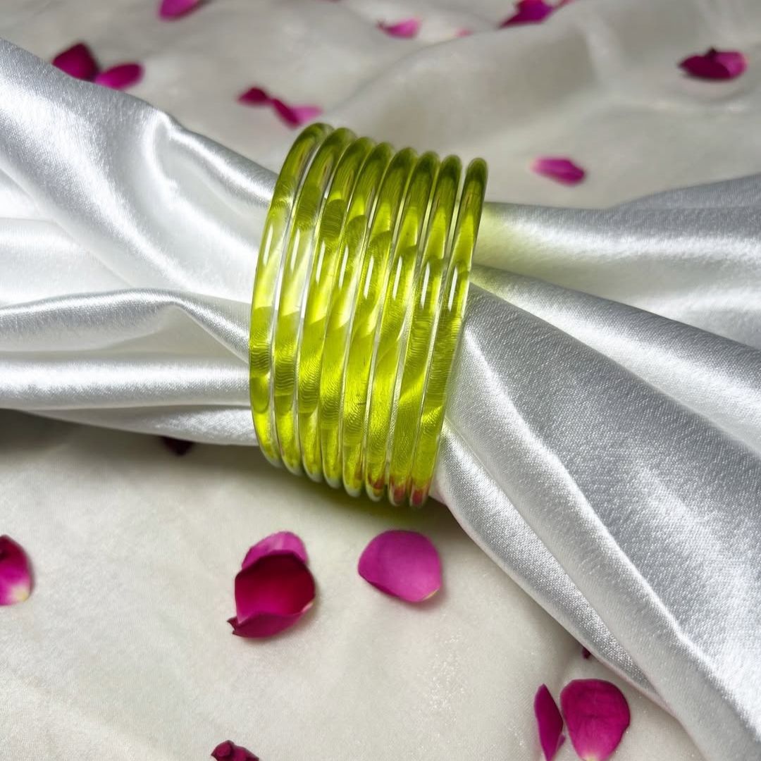 18 Viral Indian kaanch Jelly Bangles - 1.5 Dozen