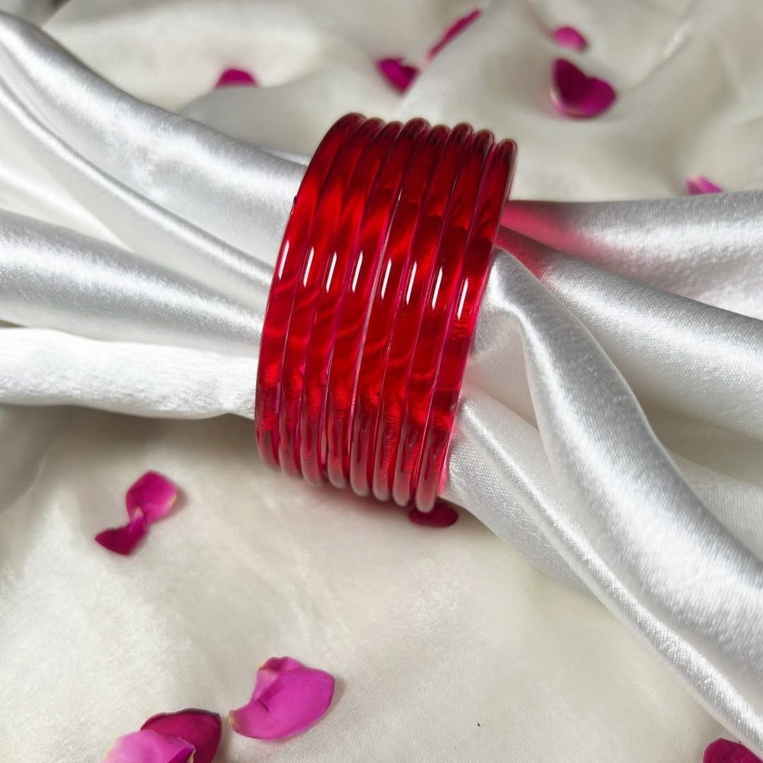 12 Original Indian kaanch Jelly Bangles - 1 Dozen