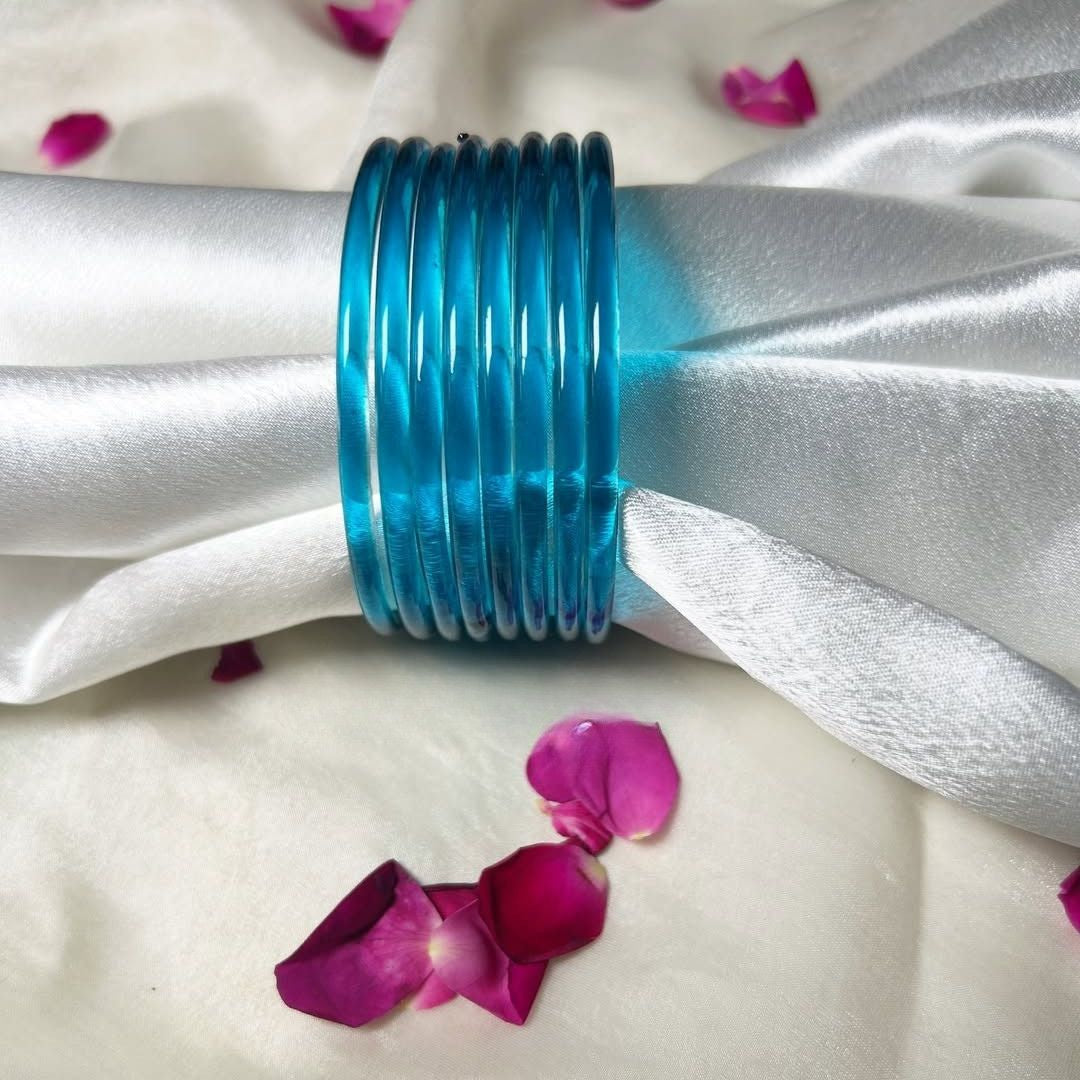 12 Original Indian kaanch Jelly Bangles - 1 Dozen