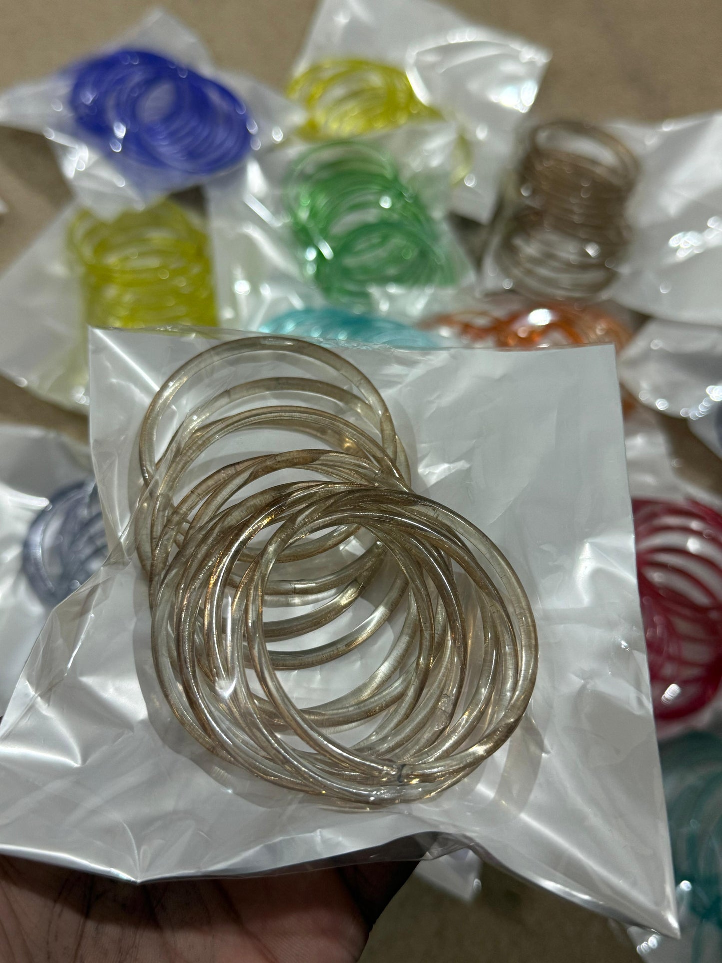12 Original Indian kaanch Jelly Bangles - 1 Dozen