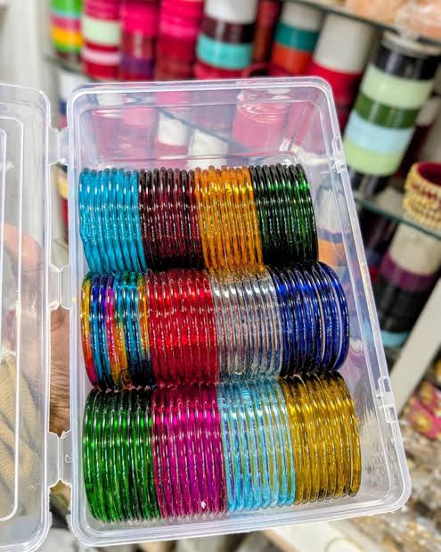 Complete Box Indian kaanch Jelly Bangles - 12 Colours & 12 Dozen ( 144 Bangles )